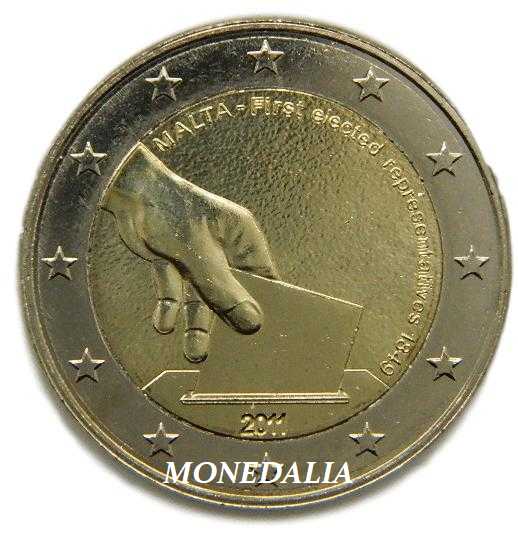 2011 - MALTA - 2 EUROS - VOTO 