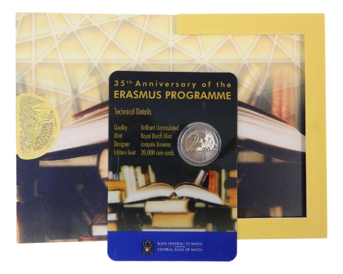 2022 - MALTA - 2 EURO - ERASMUS - COINCARD