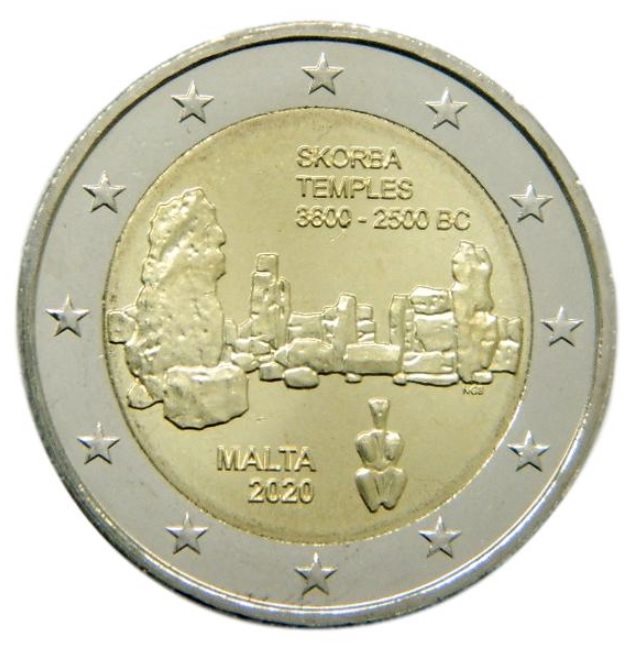 2020 - MALTA - 2 EUROS - TEMPLOS