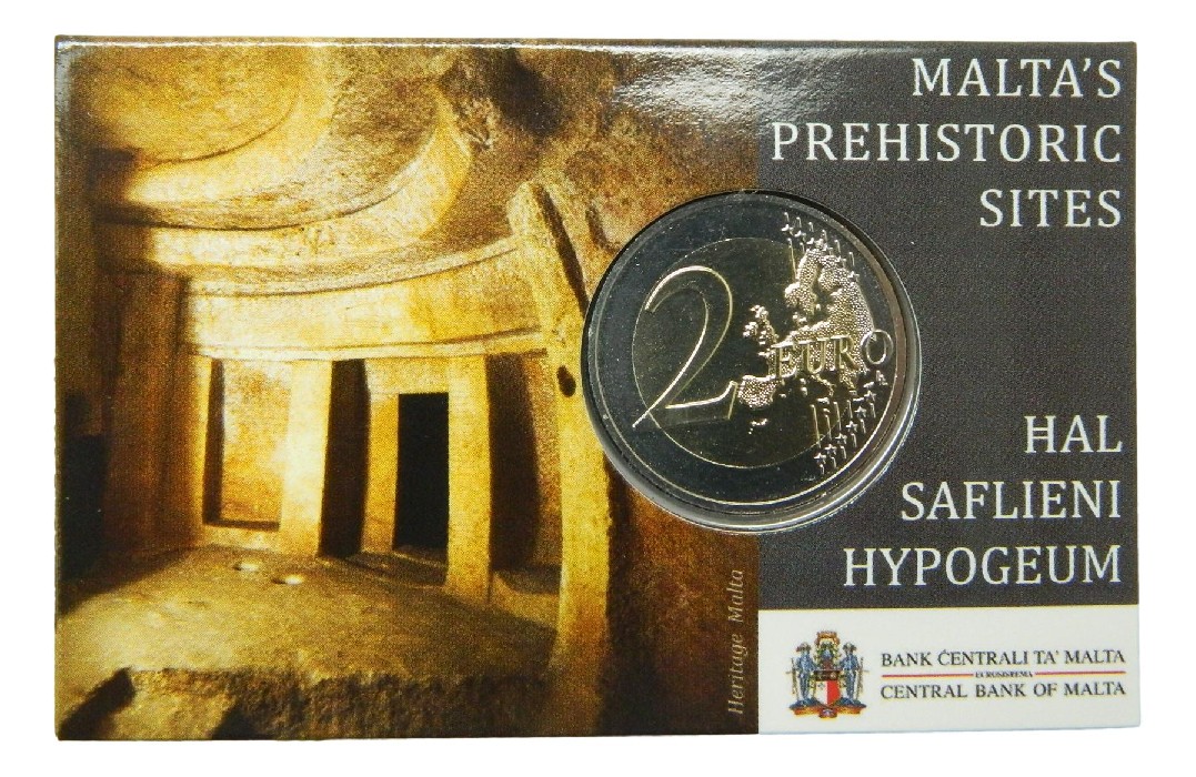 2022 - MALTA - 2 EURO - TEMPLOS - HIPOGEO DEL HAL SAFLIENI - COINCARD