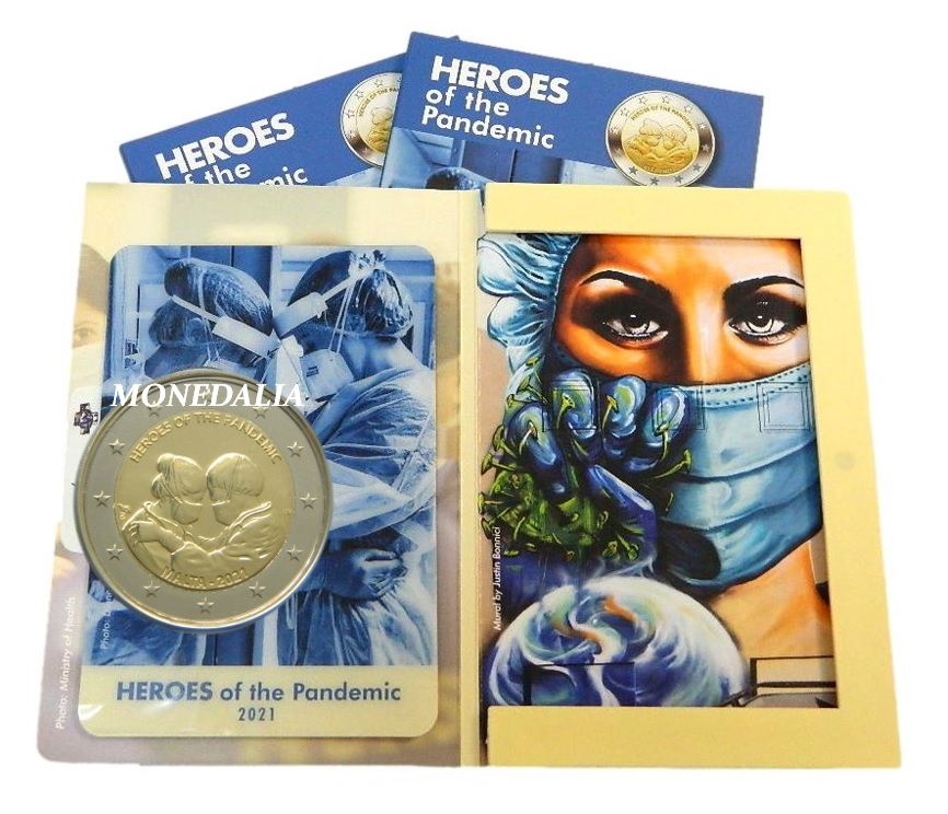 2021 - MALTA - 2 EURO - HEROES DE LA PANDEMIA