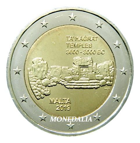 2019 - MALTA - 2 EUROS - TEMPLOS TA HAGRAT