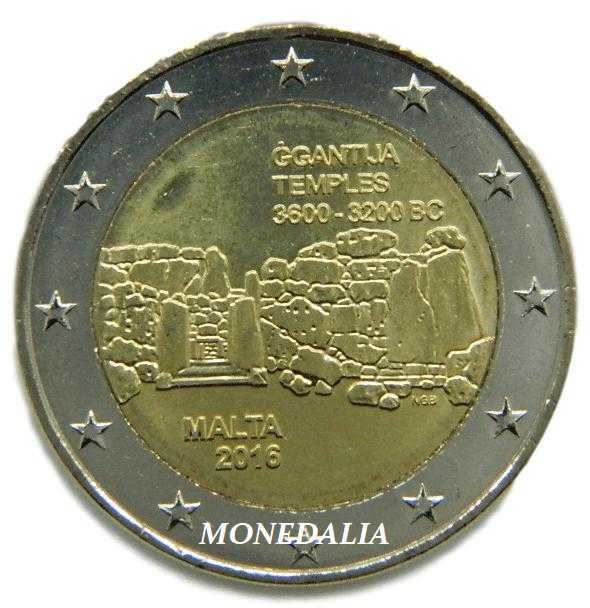 2016 - MALTA - 2 EUROS - TEMPLOS GGANTIJA