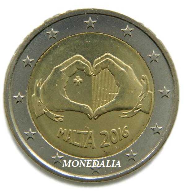 2016 - MALTA - 2 EUROS - NIÑOS - AMOR