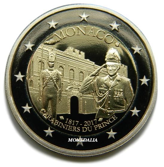 2017 - MONACO - 2 EUROS - CARABINEROS DEL PRINCIPE