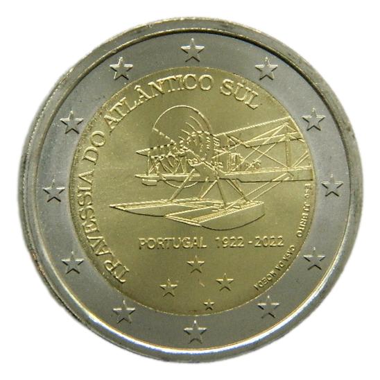 2022 - PORTUGAL - 2 EUROS - TRAVESIA ATLANTICO SUR