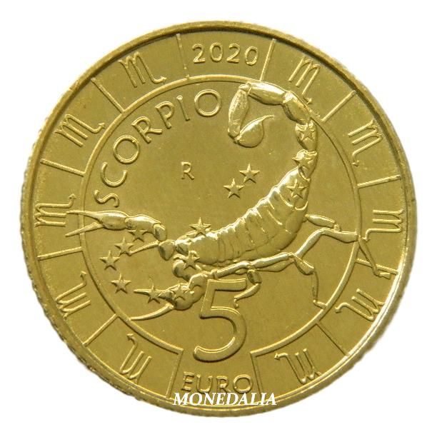 2020 - SAN MARINO - 5 EURO - ESCORPIO - ZODIACO