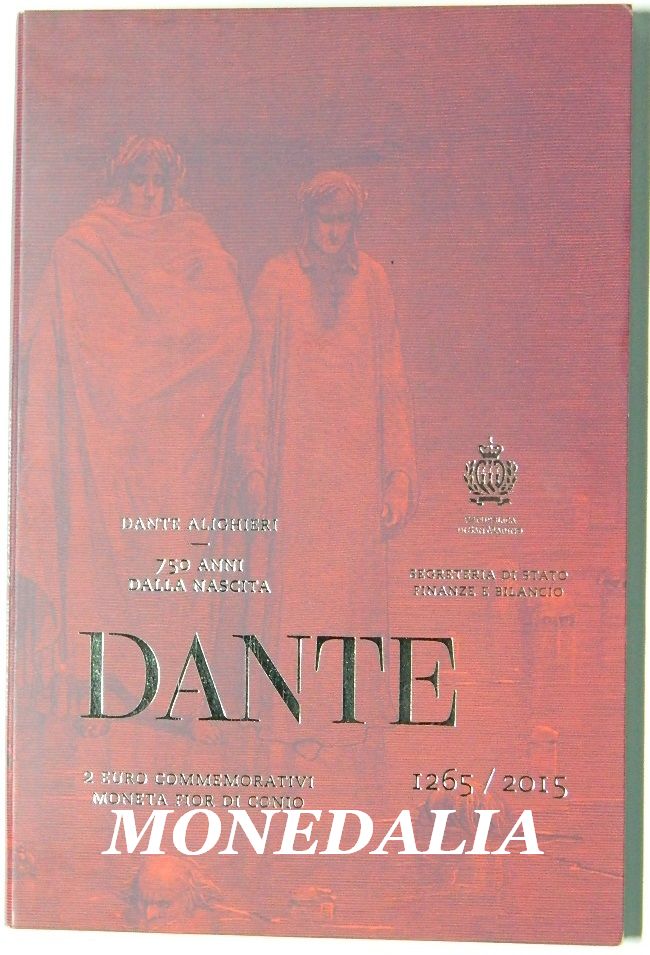 2015 - SAN MARINO - 2 EUROS - DANTE