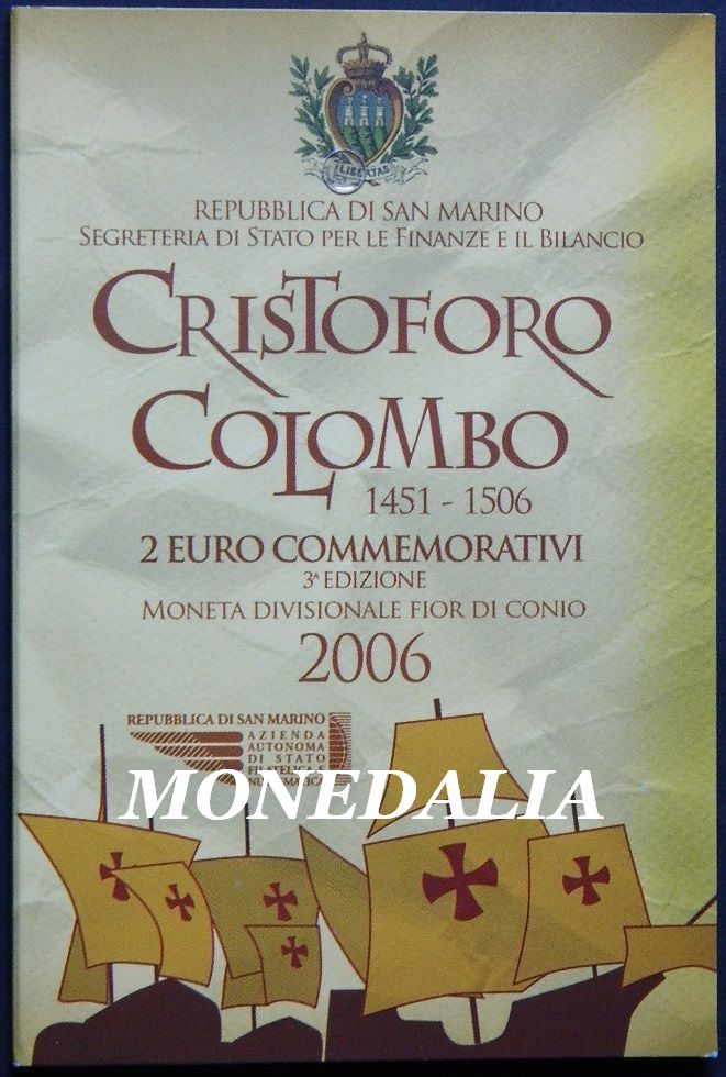 2006 - SAN MARINO - 2 EURO - COLON