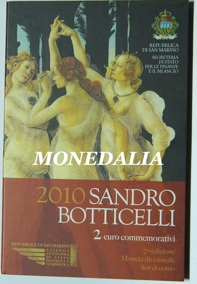 2010 - SAN MARINO - 2 EUROS - BOTTICELLI