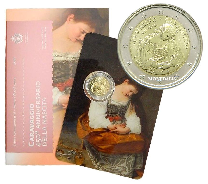 2021 - SAN MARINO - 2 EUROS - CARAVAGGIO 