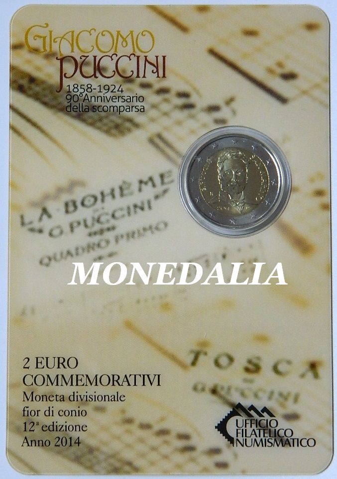 2014 - SAN MARINO - 2 EUROS - PUCCINI