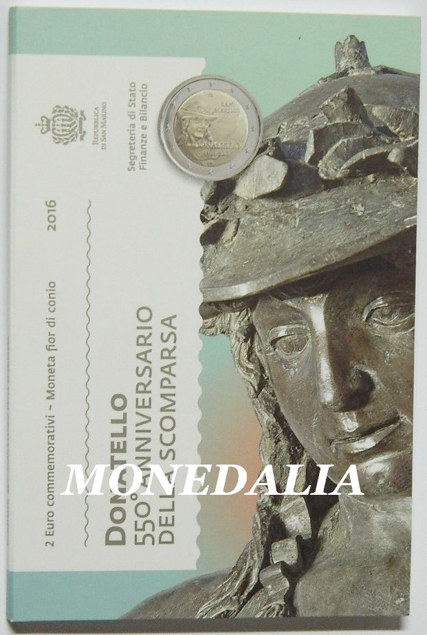 2016 - SAN MARINO - 2 EUROS - DONATELLO