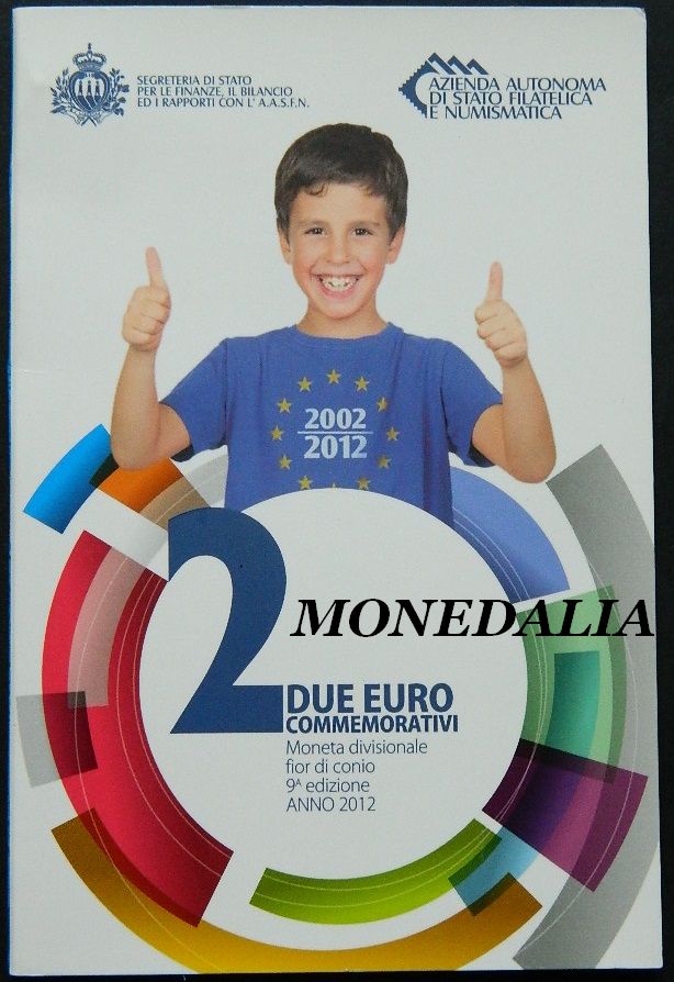 2012 - SAN MARINO - 2 EUROS - X ANIVERSARIO