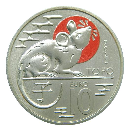 2022 - SAN MARINO - 10 EUROS - RATA-  AÑO LUNAR