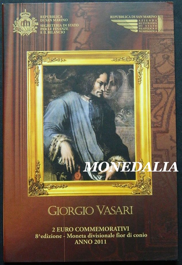 2011 - SAN MARINO - 2 EUROS - GIORGIO VASARI