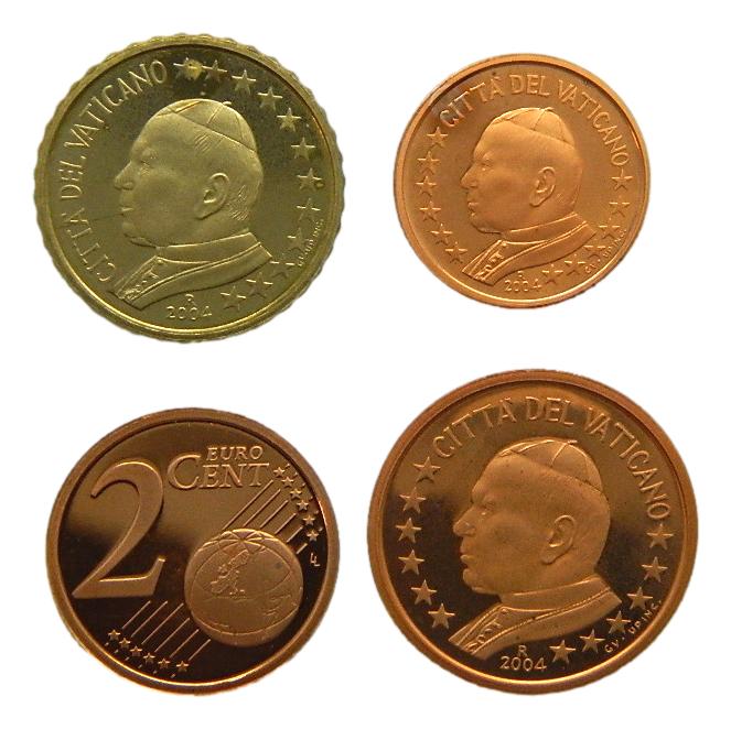 2004 - VATICANO - SERIE EUROS - PROOF - MANCHITAS 
