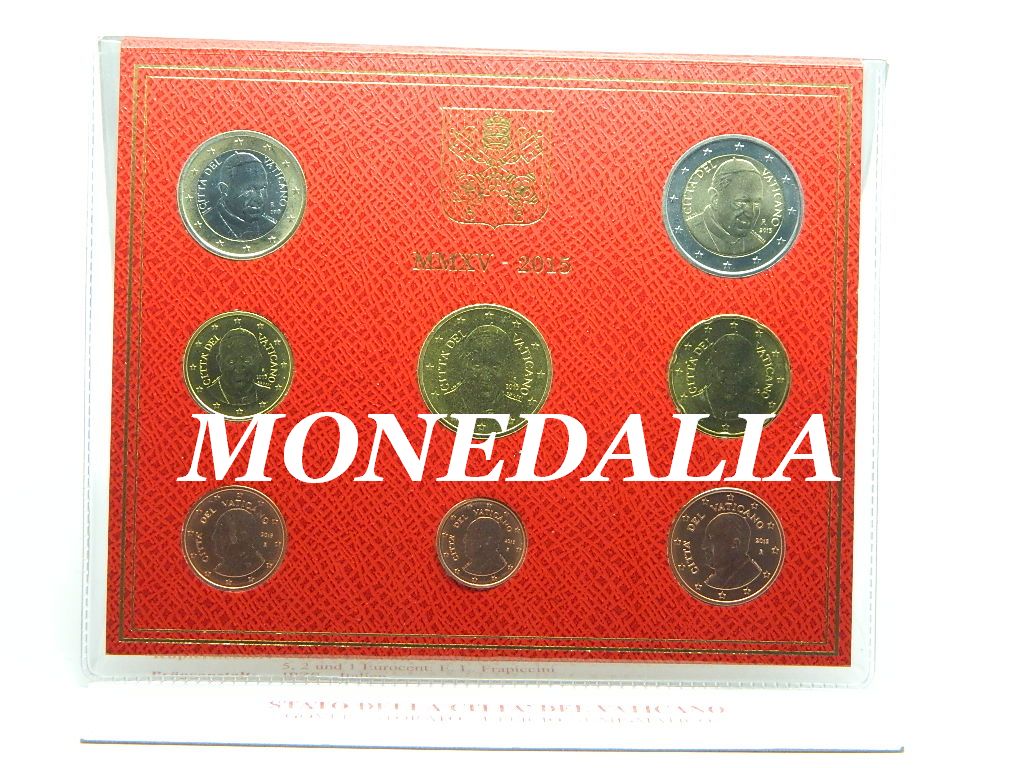 2015 - VATICANO - SERIE DE EUROS - 8 MONEDAS