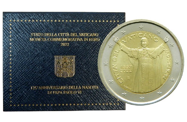 2022 - VATICANO - 2 EURO - PAPA PABLO VI