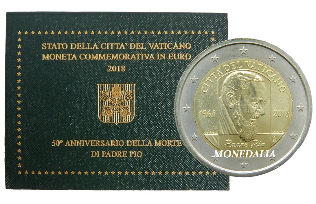 2018 - VATICANO - 2 EURO - PADRE PIO