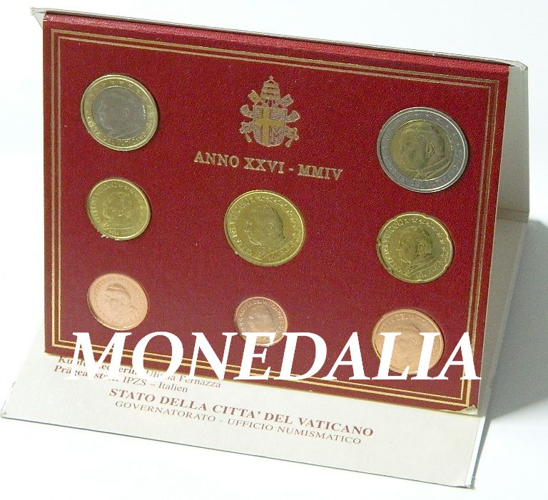 2004 - VATICANO - SERIE EUROS - 8 MONEDAS