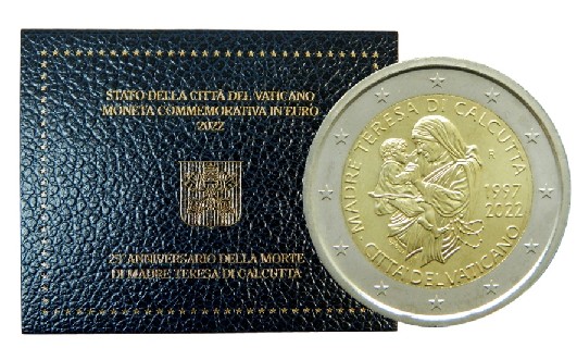 2022 - VATICANO - 2 EUROS - MADRE TERESA DE CALCUTA