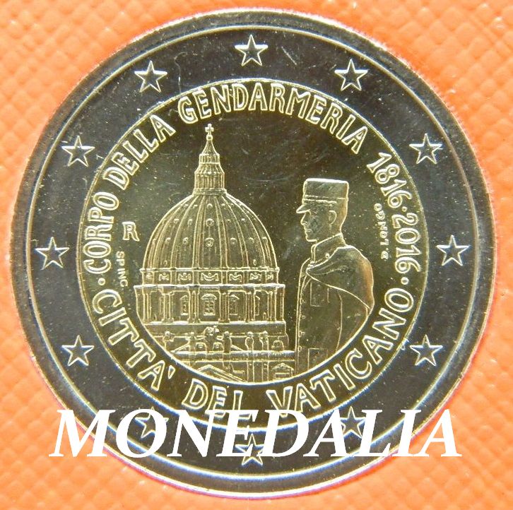 2016 - VATICANO - 2 EUROS - GENDARMERIA