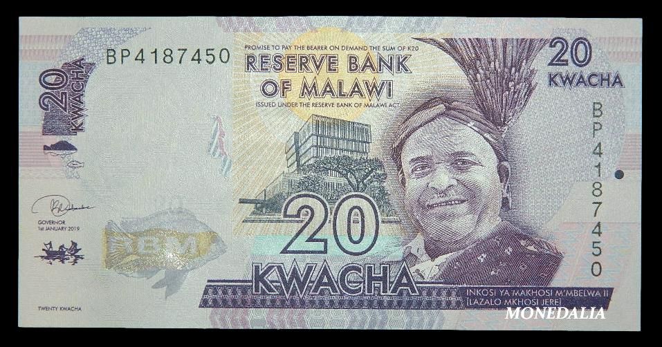 2019 - MALAUI - BILLETE - 20 KWACHA - SC