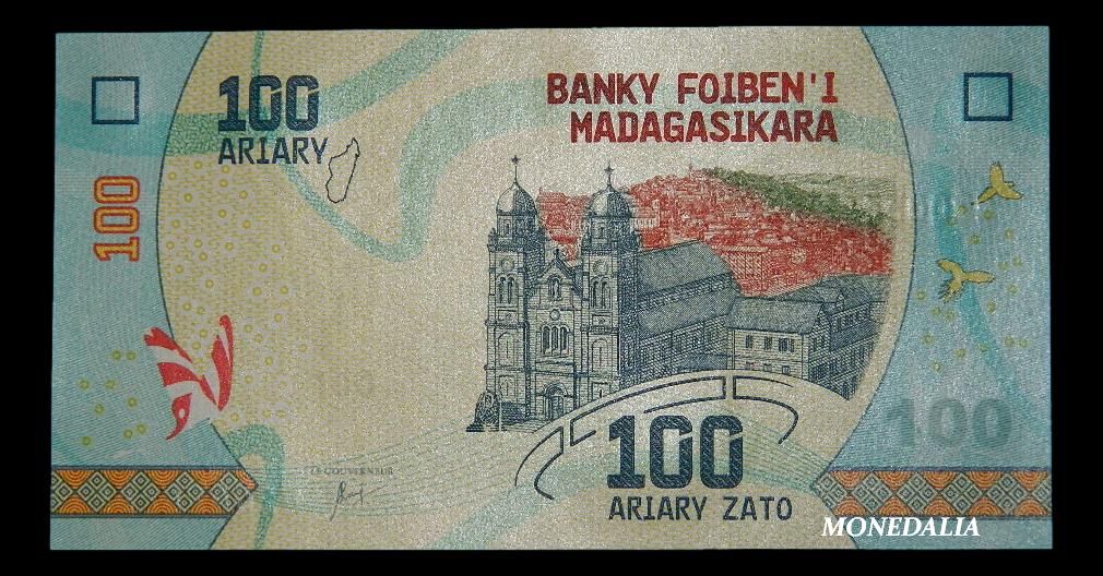 ND 2017 - MADAGASCAR - BILLETE - 100 ARIARY - PICK 97