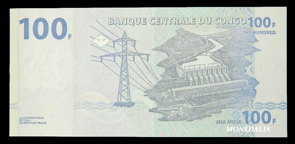 2013 - CONGO - BILLETE - 100 FRANCS - SC