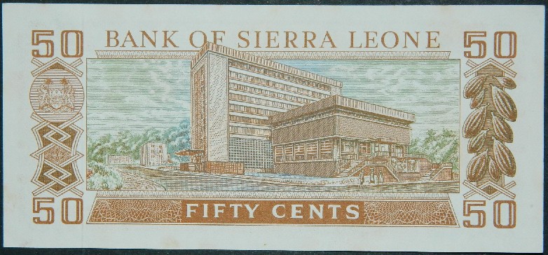 1980 - SIERRA LEONA - BILLETE - 50 CENTS - PICK 9 - EBC