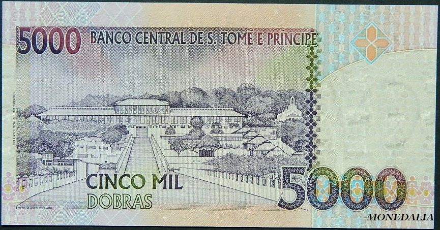 2004 - SANTO TOME Y PRINCIPE - BILLETE - 5000 DOBRAS - PICK 65 - SAINT THOMAS AND PRINCE - UNC