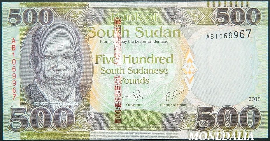 2018 - SUDAN SUD - 500 POUNDS - SC