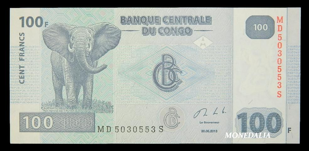 2013 - CONGO - 100 FRANCS - SC