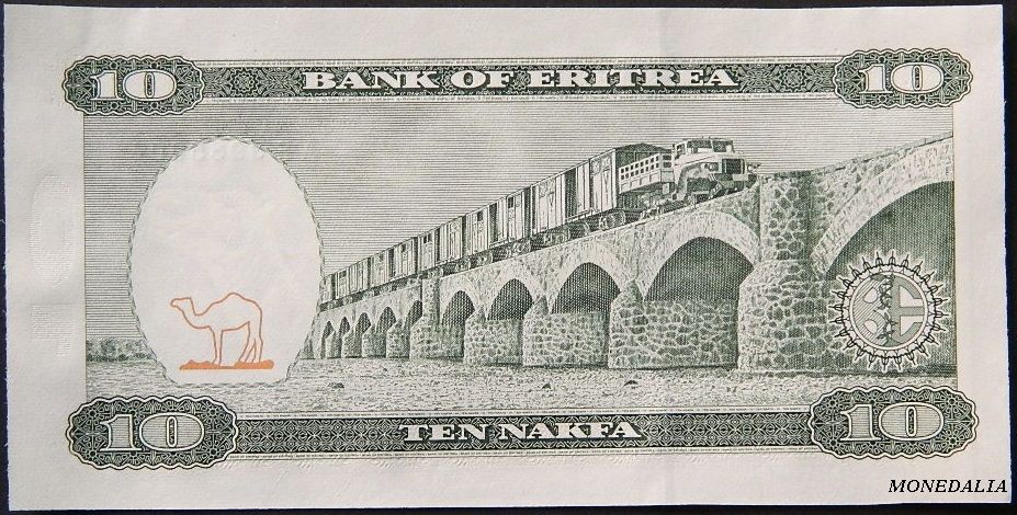 1997 - ERITREA - 10 NAKFA - PICK 3 - UNC 