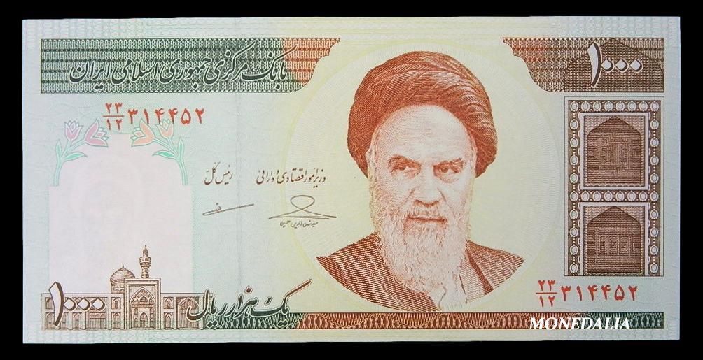 1992 - IRAN - BILLETE - 1000 RIALS - PICK 143g