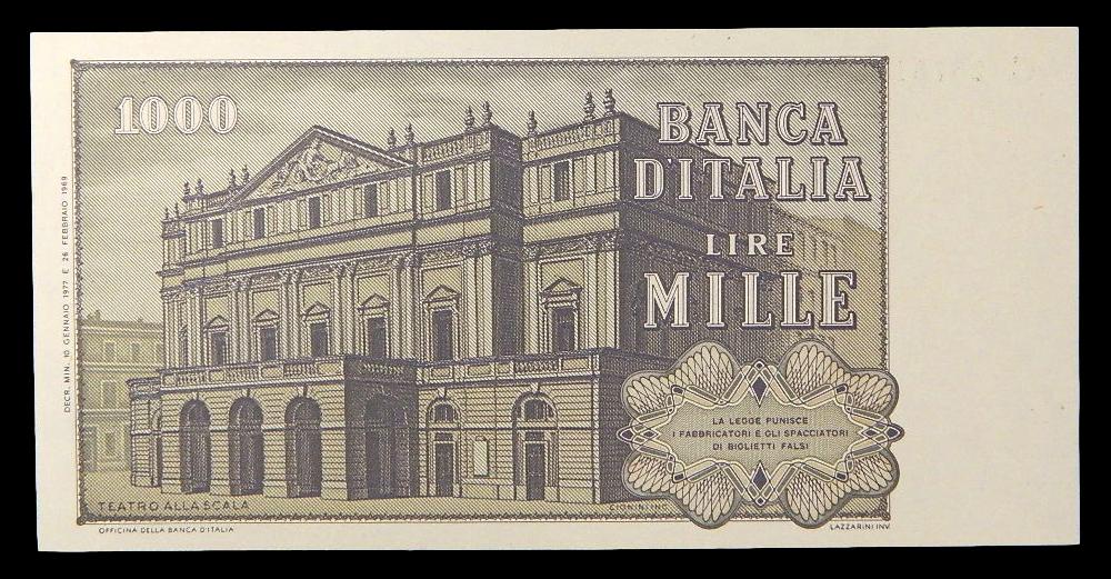 1969 - ITALIA - 1000 LIRE - PICK 101 - UNC