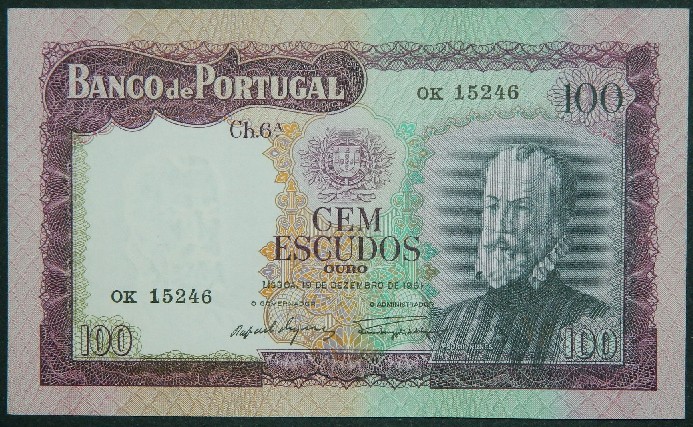 1961 - PORTUGAL - 100 ESCUDOS - PICK 165 - EBC