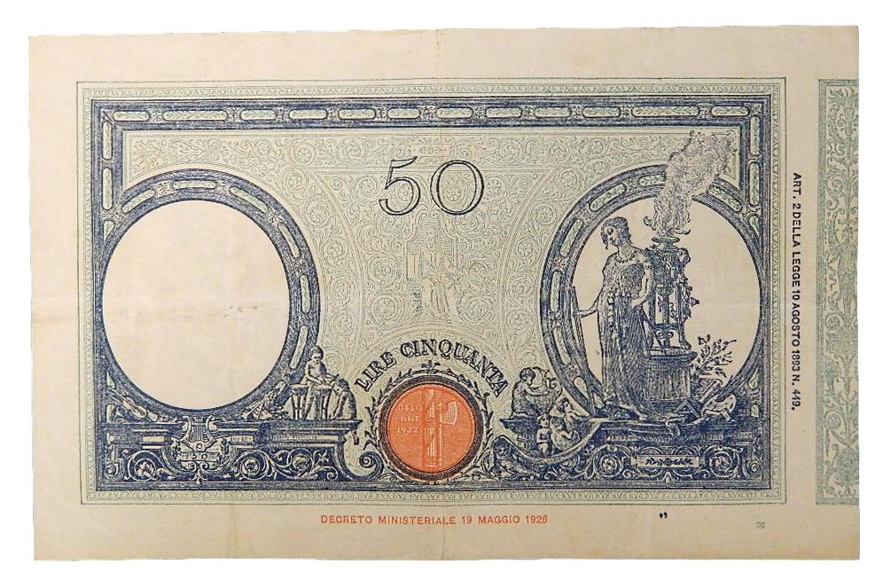 1931/1936 - ITALIA - 50 LIRE - PICK 47C - MBC