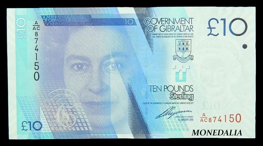 2010 - GIBRALTAR - 10 LIBRAS - 10 POUNDS - BILLETE