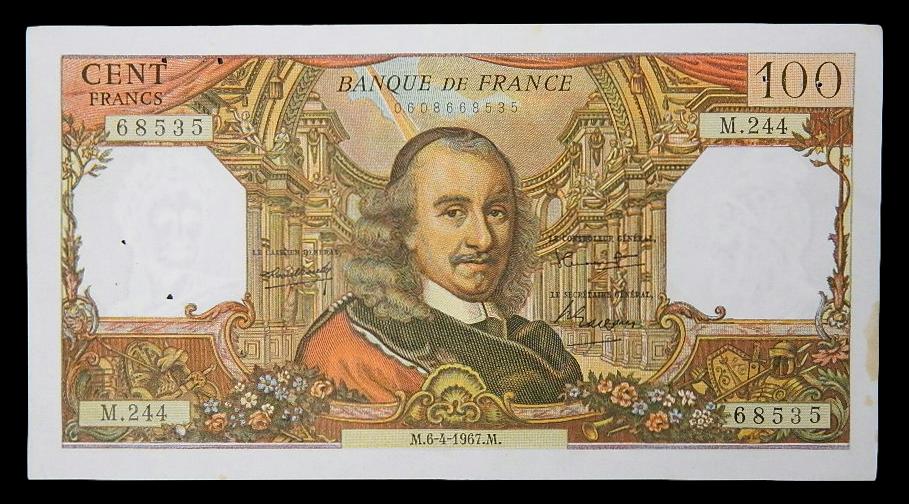 1967 - FRANCIA - 100 FRANCS - PICK 149F