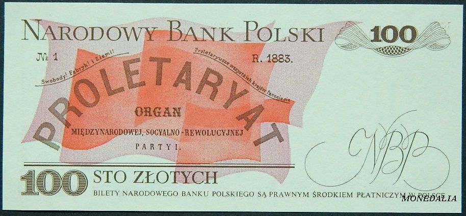 1986 - POLONIA - 100 ZLOTYCH - PICK 143 - LUDWIK WARYNSKI - POLAND - S/C