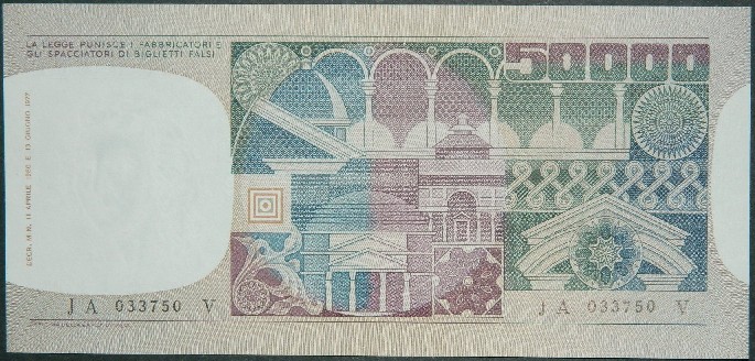 1980 - ITALIA - 50000 LIRE - PICK 107 c