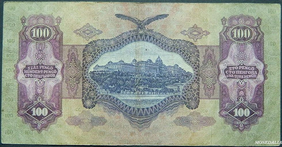 1930 - HUNGRIA - 100 PENGO - PICK 98 - HUNGARY - MAGYAR - MBC