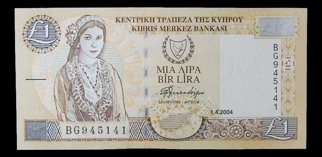 2004 - CHIPRE - BILLETE - 1 LIRA - 1 POUND - SC