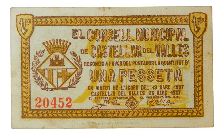 El C.M.DE Castellar del Vallés, 1 pta. 23 març 1937 - AT-691 - MBC