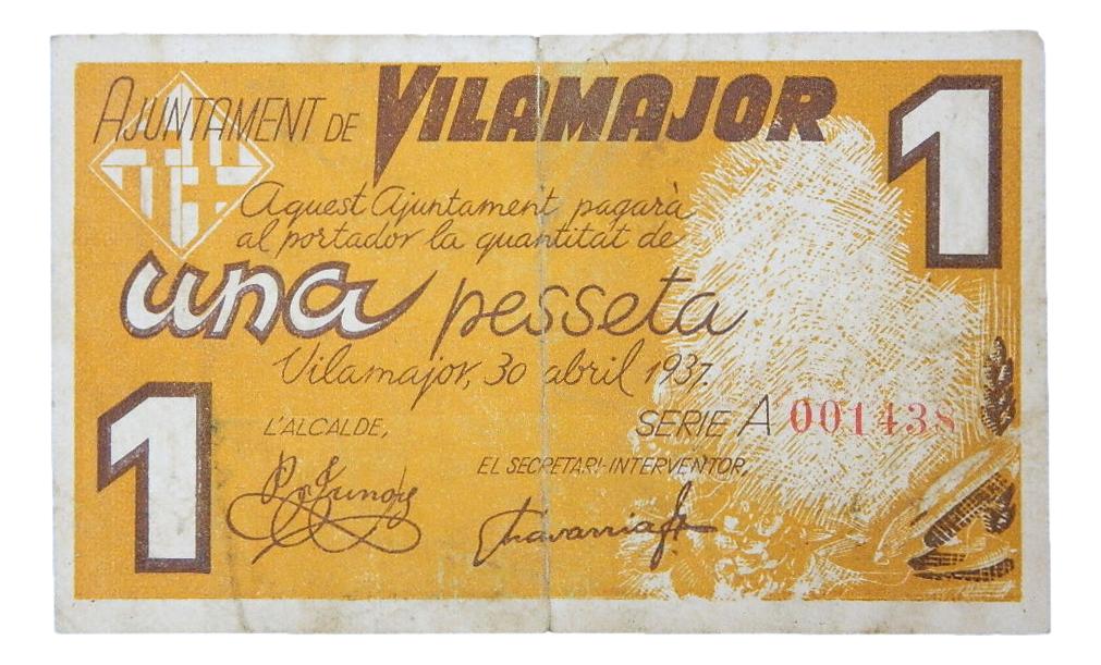 Ajuntament de Vilamajor, 1 pta. 30 abril 1937 - AT-2811 - MBC