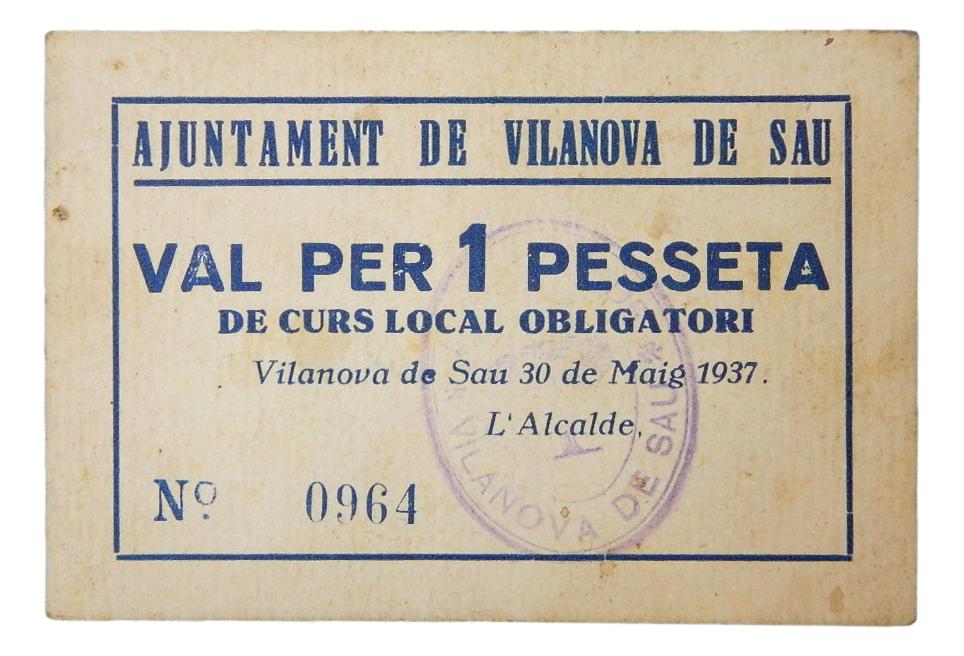 Ajuntament de Vilanova de Sau, 1 pta. 30 de mig 1937 - AT- 2855 - EBC