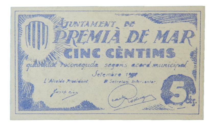 Consell Municipal de Premià de Mar, 5 ctms. Setbre. del 1937 - AT- 2018 - SC