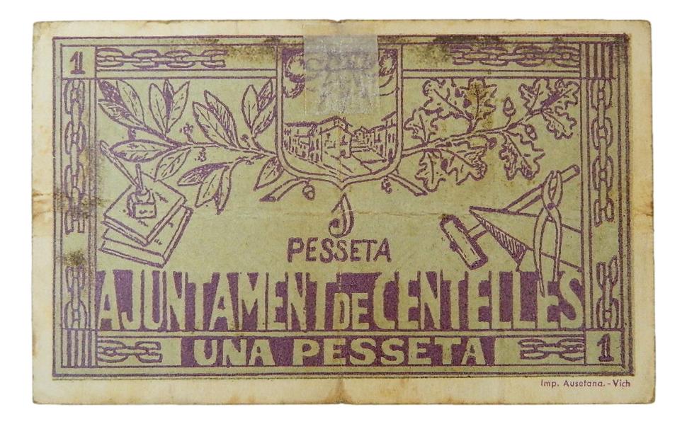 Ajuntament de Centelles, 1 pta. Juliol del 1937 - AT-806 - MBC